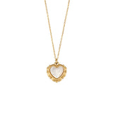 Romantic Shell Love Necklace Stainless Steel 18K Plated Mother OF Pearl Heart