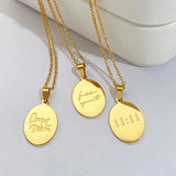 Stainless Steel Lucky 11:11 Spirit Words Necklace