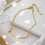 Stainless Steel Summer Ladies Zircon Jewelry for Party