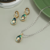 Avocado Necklace Earring Set Stainless Steel Party Jewelry