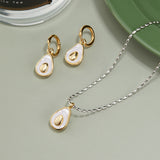 Avocado Necklace Earring Set Stainless Steel Party Jewelry