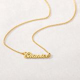 Stainless Steel Nameplate Necklace Personalized for Women