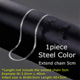 Stainless Steel Herringbone Flat Snake Chain Necklace