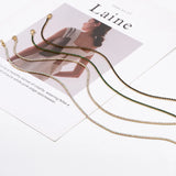 Multicolor Green Tennis Chain Necklace for Women Plated Rhinestone Collars