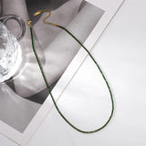 Multicolor Green Tennis Chain Necklace for Women Plated Rhinestone Collars