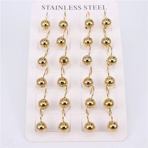 Stainless Steel 8mm 10mm 12mm Drop Earrings for Women
