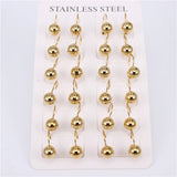 Stainless Steel 8mm 10mm 12mm Drop Earrings for Women