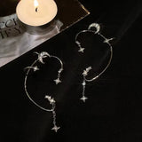 Star Moon Earrings No Piercing Shining Zircon Earring Sale
