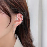 Star Moon Earrings No Piercing Shining Zircon Earring Sale