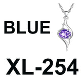 S925 Key Pendant Diamond Heart Necklace Girls Jewelry Party Wedding Gift