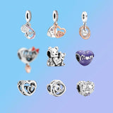925 Silver Mother & Puppy Love Infinity Heart Pendant