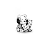 925 Silver Mother & Puppy Love Infinity Heart Pendant