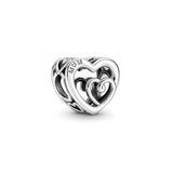 925 Silver Mother & Puppy Love Infinity Heart Pendant