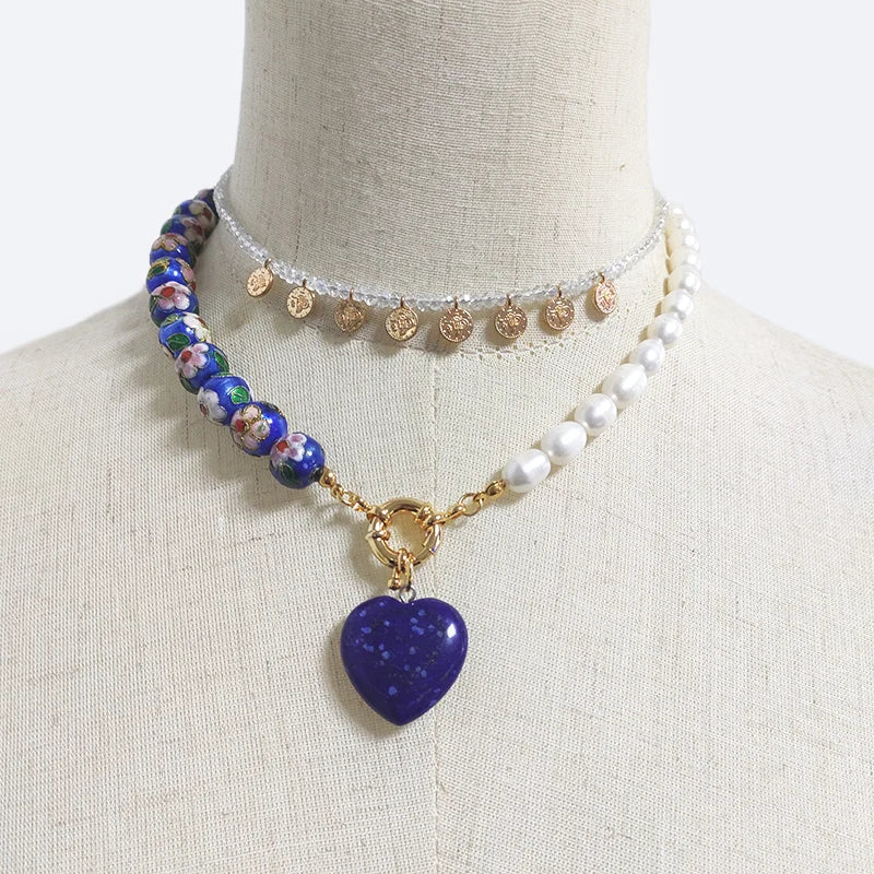 Bohemian Pearl Pendant Necklace Delicate Beads Women Jewelry