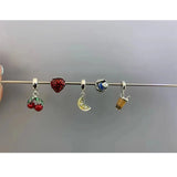 High S925 Sterling Silver Milk Tea Cherry Ocean Jewelry Diy For Women