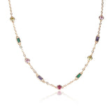 Sexy Retro Oil Painting Zircon Necklace Women Accessories