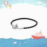 Summer S925 Sterling Silver Braided Leather T Bracelet Romantic Jewelry Set