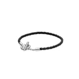 S925 Sterling Silver Leather T Bracelet Set
