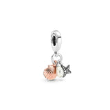 S925 Sterling Silver Turtle Charm Night Sky DIY Jewelry