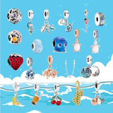 S925 Sterling Silver Night Sky Turtle Charm for DIY Jewelry