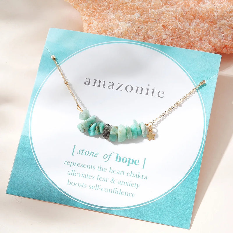 Delicate Chain Purple Stone Necklace with Star Charm