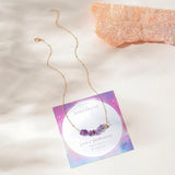 Delicate Chain Purple Stone Necklace with Star Charm