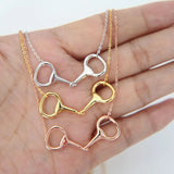 Elegant Snaffle Bit Equitation Necklace 925 Sterling Horse Lover Charm