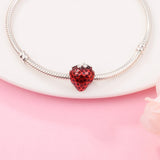 925 Sterling Silver Seeded Strawberry Beads for Jewelry Making