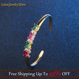 Summer Multicolor Zircon Bracelet Women Festive Jewelry Gift