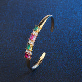 Summer Multicolor Zircon Bracelet Women Festive Jewelry Gift