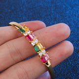 Summer Multicolor Zircon Bracelet Women Festive Jewelry Gift