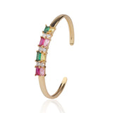 Summer Multicolor Zircon Bracelet Women Festive Jewelry Gift