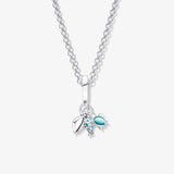 Summer O Shape Pendant 925 Sterling Silver Necklace for Women Gift