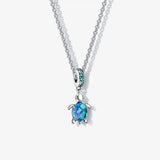 Summer O Shape Pendant 925 Sterling Silver Necklace for Women Gift