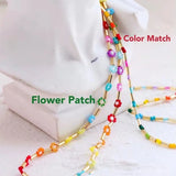 Acrylic Beaded Daisy Flower Choker Necklace for Women