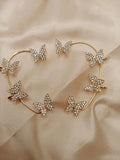 Flash Butterfly Ear Hook Ear Clip Earrings