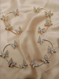 Flash Butterfly Ear Hook Ear Clip Earrings