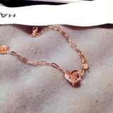 Rhinestone Circle Bracelet Zircon D Letter Bling Gift