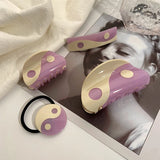 Sweet Large Small Eight-Diagram Hair Clip Headdress Geometric Purple Hairpins