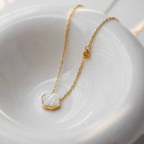 Ocean Shell Stainless Steel Necklace Love Pendant Women's Choker Gift