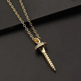 Texture Nail Pendant Necklace for Women