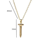 Texture Nail Pendant Necklace for Women