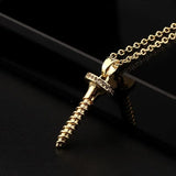 Texture Nail Pendant Necklace for Women