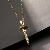 Texture Nail Pendant Necklace for Women