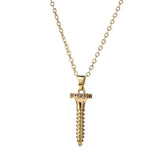 Texture Nail Pendant Necklace for Women