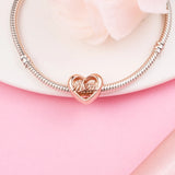 925 Sterling Silver Thank You Mom Heart Charms for Bracelets DIY