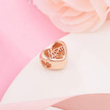 925 Sterling Silver Thank You Mom Heart Charms for Bracelets DIY