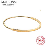 Real 925 Sterling Silver Love Heart Bracelet for Women