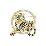 Tiger Year Enamel Lapel Pin, Chinese Zodiac Brooch