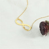 Personalized Infinity Pendant Necklace Stainless Steel Choker